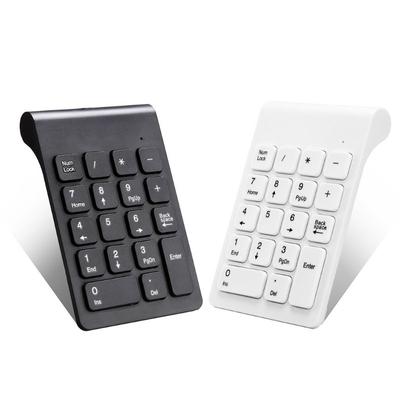 2,4 GHz kabellose numerische tragbare Mini-Tastatur 18 Tasten digitale Tastatur für Buchhaltungsangestellte Laptop Schwarz/Weiß-Tastatur