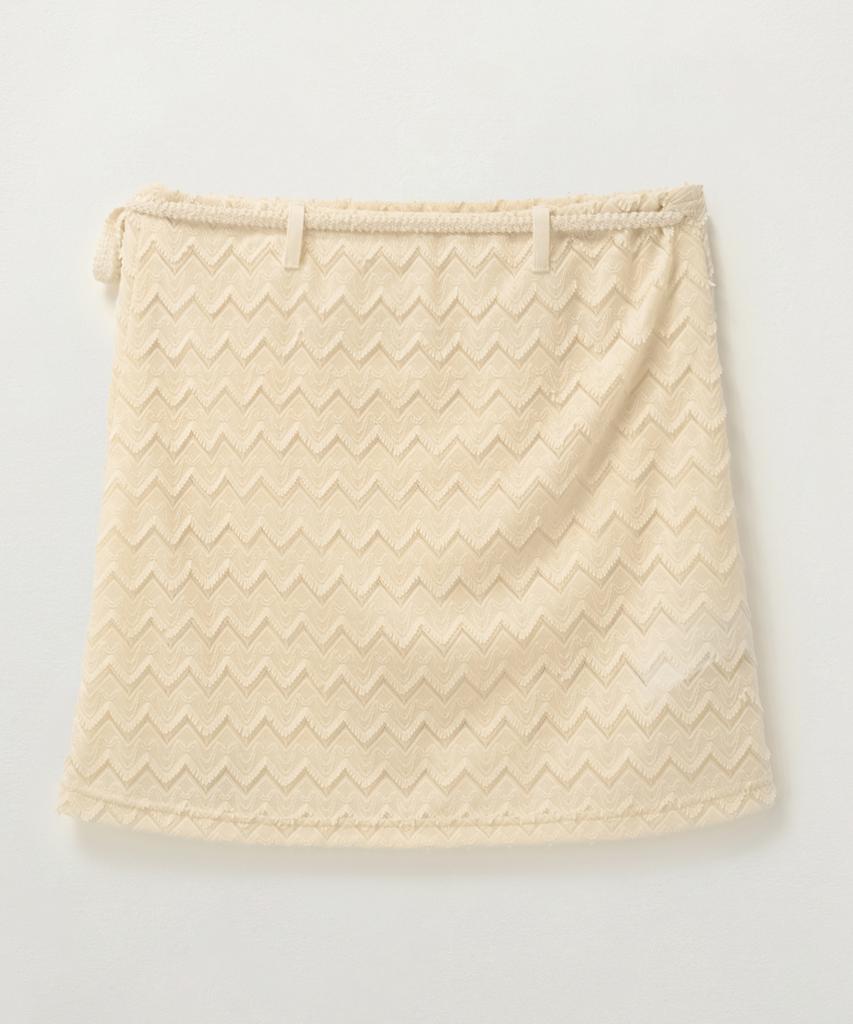 Seteo (W) Crochet Layered Skirt Cream