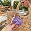 Cartoon Flower Keychain Colorful Butterfly Orchid Pendant Lovely Bag Pendant Kids