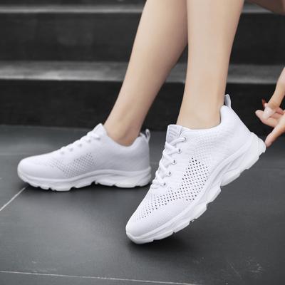 Spring And Summer Travel Flying Knitting Sports Shoes Casual Young Girl Student Shoes Running Shoes Travel Shoes