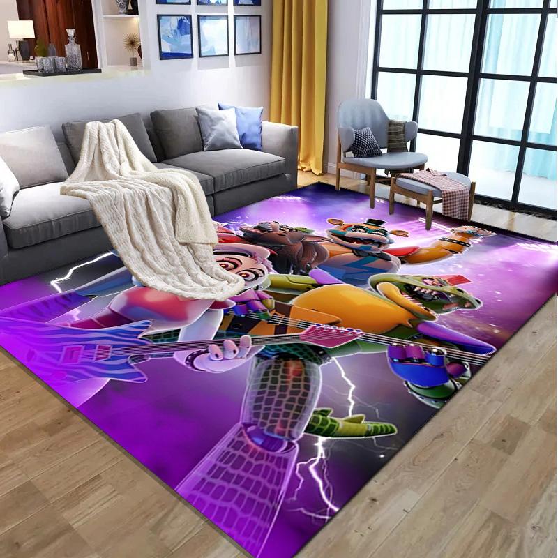 Five Nights at Freddy's Pattern Rug, Indoor/Outdoor Mat, for Picnic, Gameroom, Bedroom, Office, Living Room, Home Decor Carpet, Birthday Gift