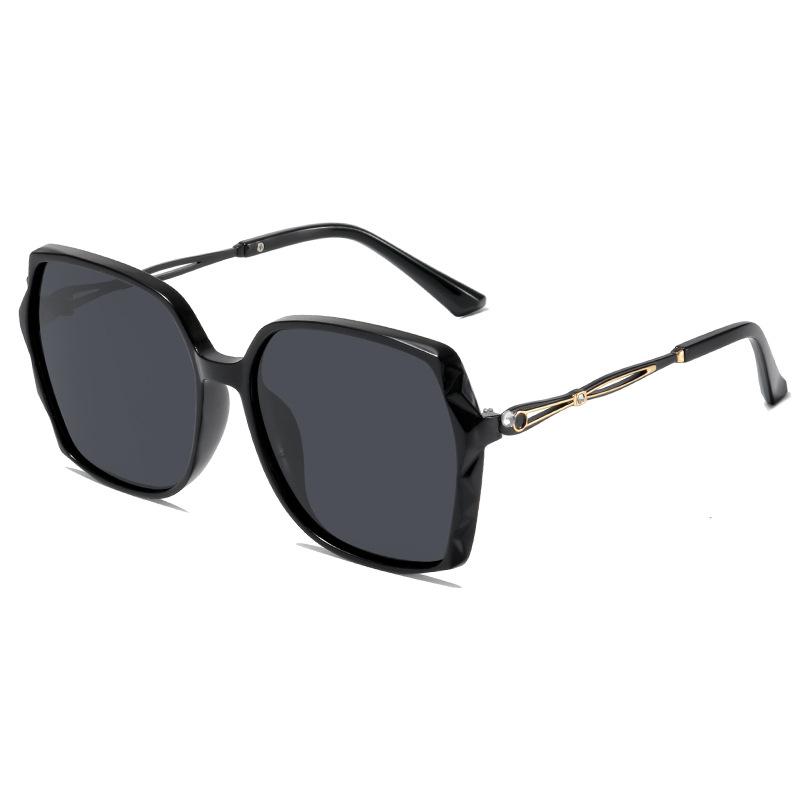 Sunglasses Women S High-End Ins Trendy Women S Round Face Sunglasses Women S Anti-Ultraviolet Polarized Myopia Glasses Polarized lenses