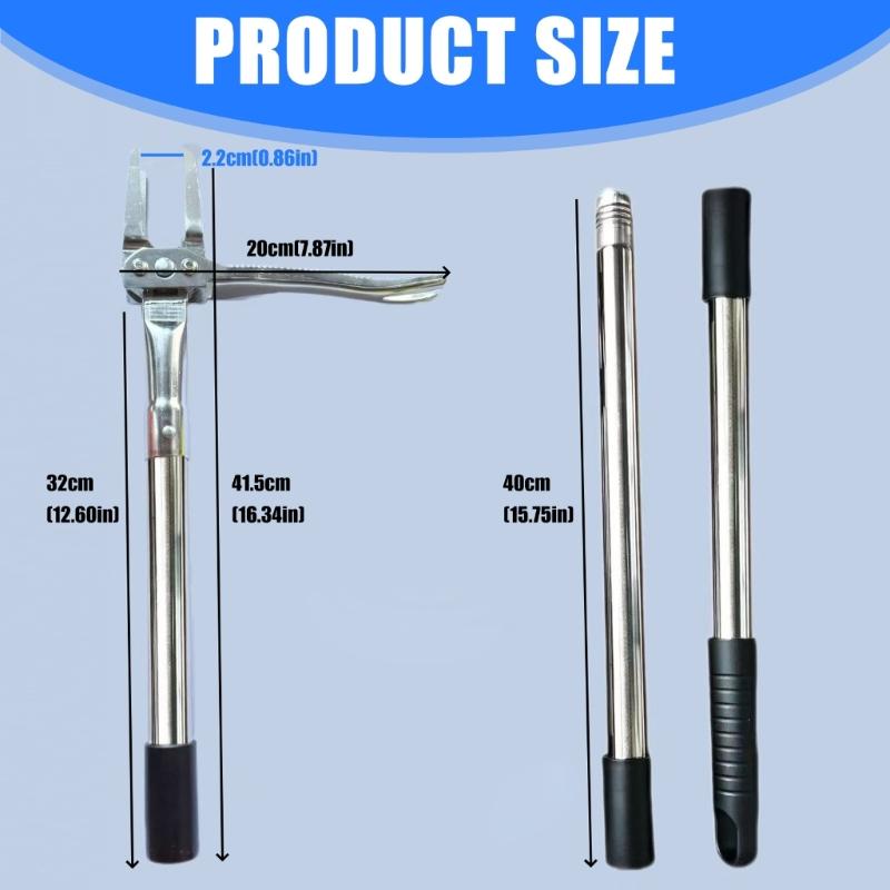 Gardening Weeder With Detachable Stainless Components Standing Operation Reduces Back Strain During Use