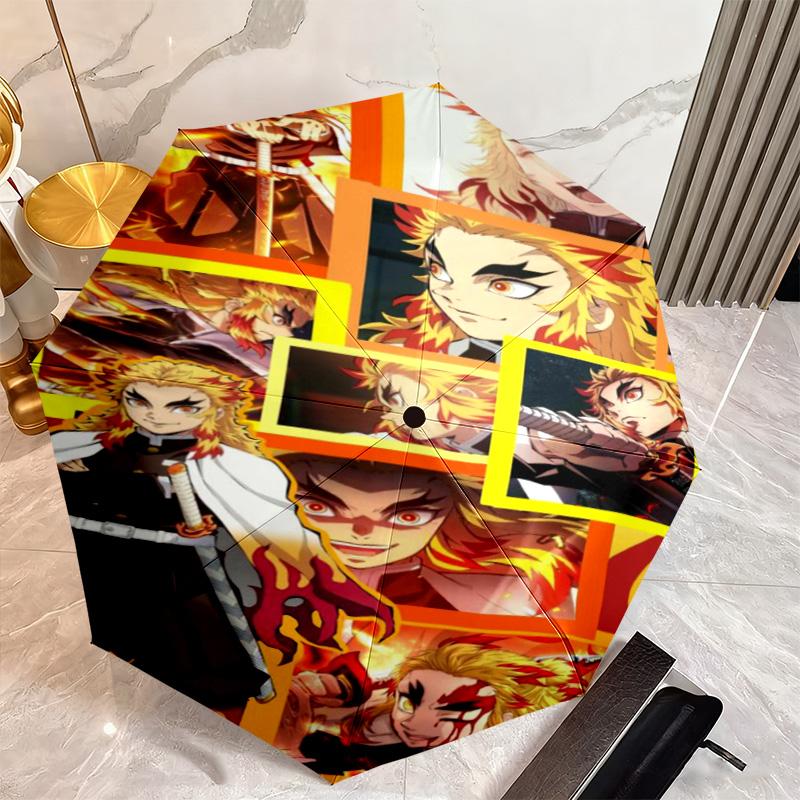 Japanese-style cartoon Demon Slayer Kamado Tanjiro & Kamado Nezuko umbrella including home travel and outdoor activities Multi functional umbrella 14