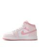 DQ8423-600 Nike GS Air Jordan 1 Mid Pearl Pink White Medium Soft Pink