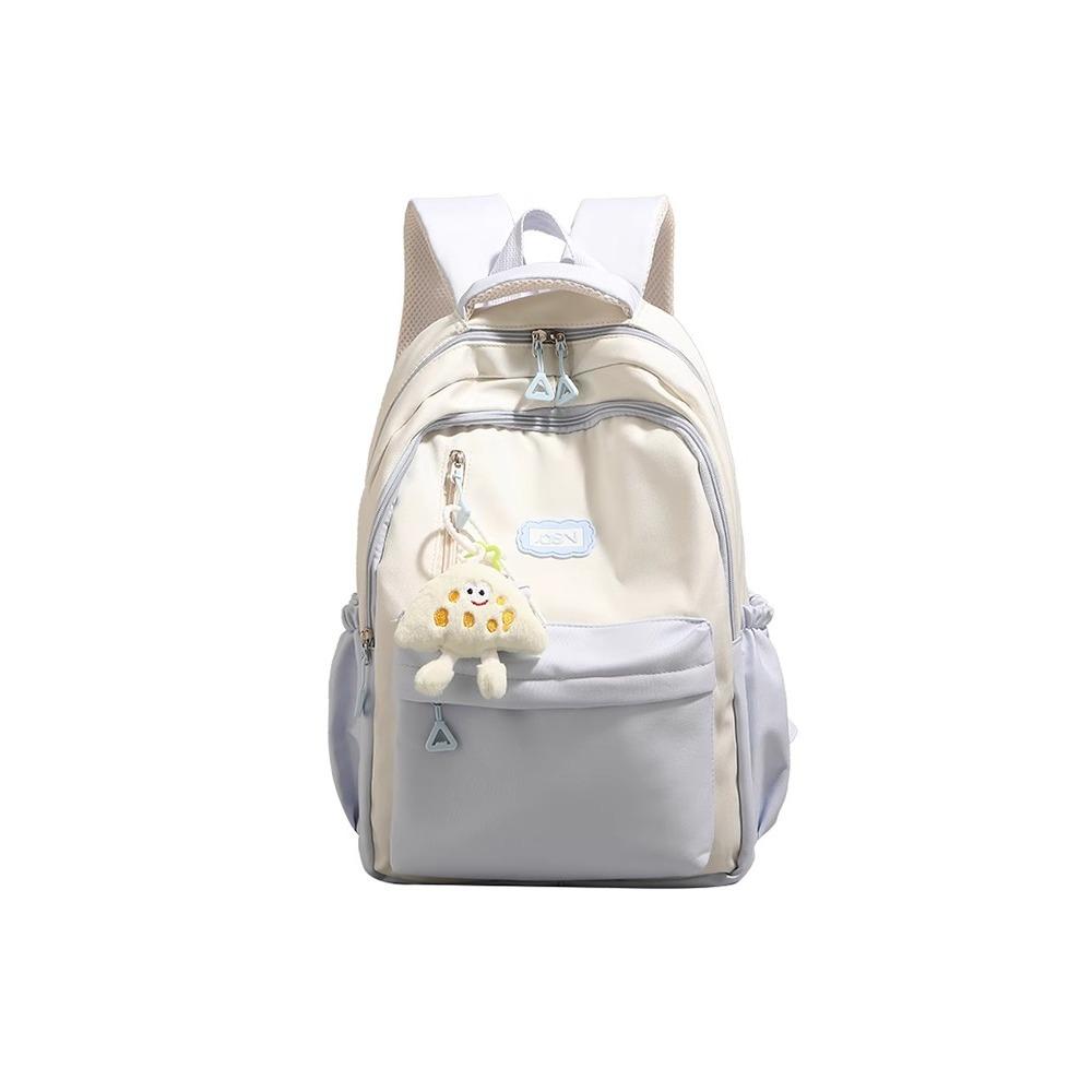 Premium Contrasting Color Backpack 2025 New Fashion Female College Student Schoolbag Large Capacity Backpack Short Trip Bag
