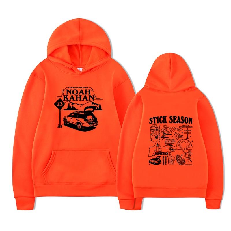 Noah Kahan Stick Season Merch Country Music Album Hoodie Sweatshirt Winter Warm Pullover Top Streetwear Unisex