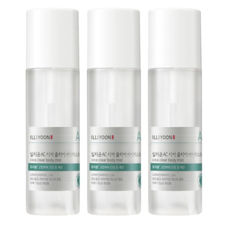 ILLIYOON AC Cica Clear Body Mist Green Peppermint Scent 200ml | Soothing Body Acne Care Mist