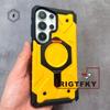NY Militär Tålig Stötskyddande Telefonfodral för Samsung S26 Plus S25 S24 S23 Ultra Magnetisk Hållare Stöd Skyddande Fodral
