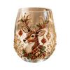 Christmas Glass Cup for Holiday Beverages and Home Decor