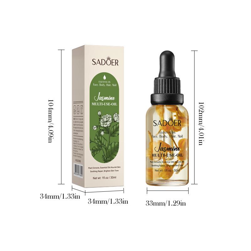 Jasmine Dried Flower Massage Oil SADOER Moisturizing and Rejuvenating Skin Body Essential Oil