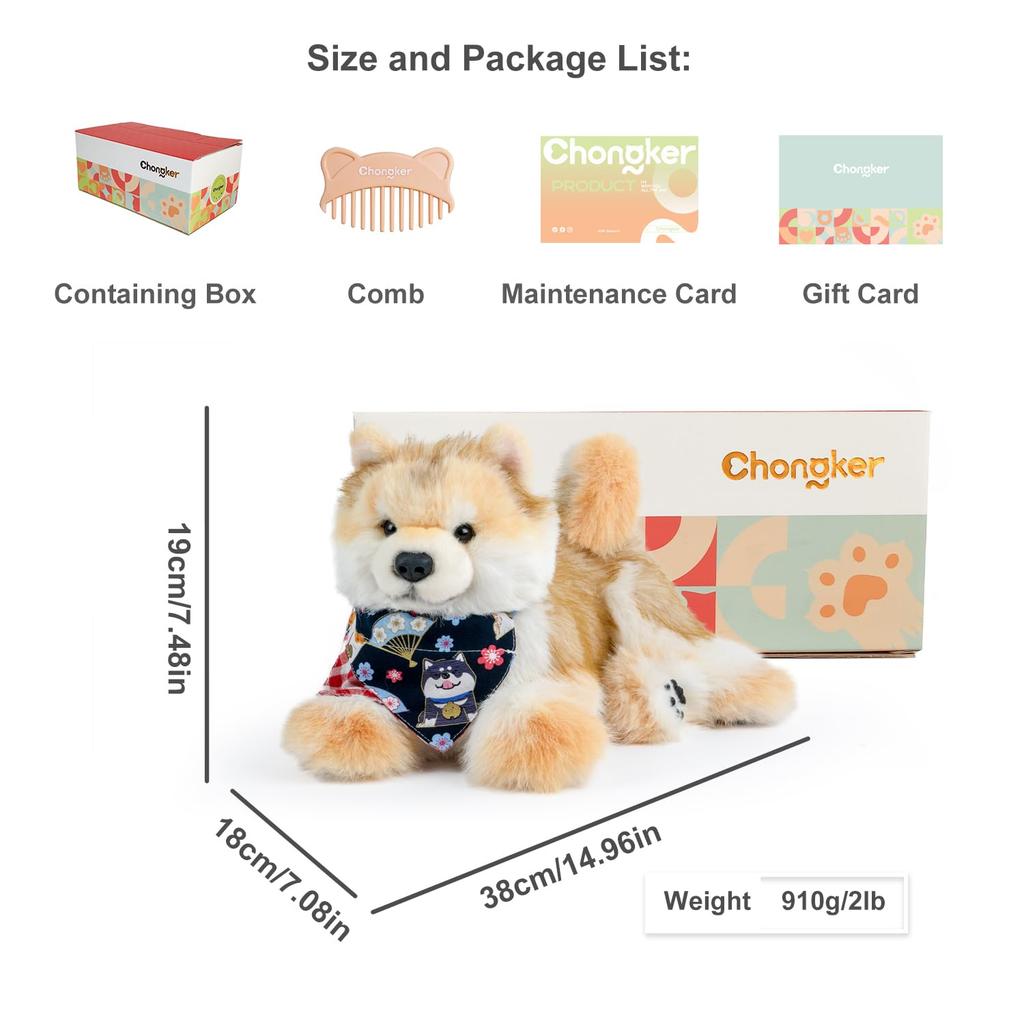 Chongker Shiba Inu Plush Cute Dog Blanket Plush Cute Body Perfect Birthday Gift Toy, Toy, Toy, Gift, Pillow,