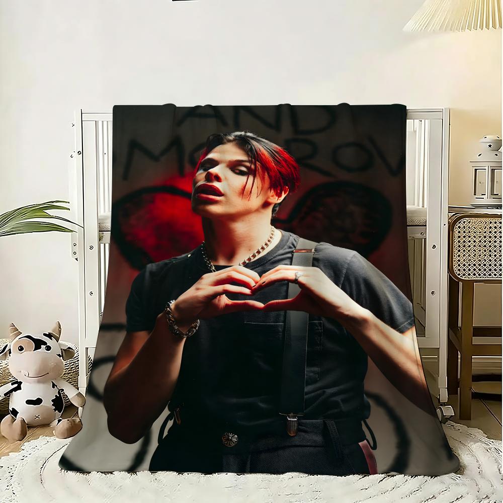 Singer Y-Yungblud Throw Soft Flannel Throw Blanket, Lightweight Breathable Summer Nap Blanket For Sofa Home Travel Cozy Decor