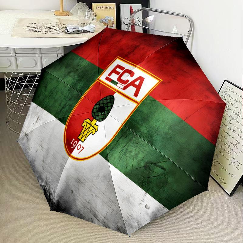 Augs-burg Football Crest Automatic Folding Umbrella - 8-Rib Travel Umbrella with Auto Open/Close & Portable Gifts for Holidays or Birthdays