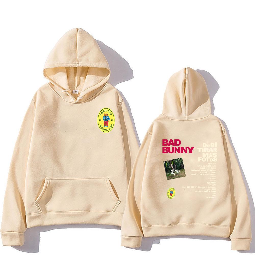 BAD BUNNY 2025 Album Debí Tirar Más Fotos Hoodie Herren/Damen Hoodies Harajuku Ästhetik Winterkleidung Fleece Pullover Sweatshirt
