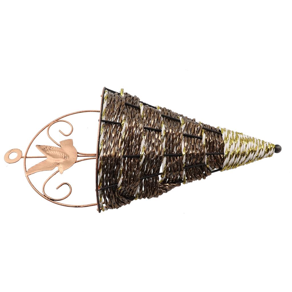 Hanging Wall Basket for Small Plants - Rattan Decorative Holder for Garden Bedroom Corridor and Apartment Walls