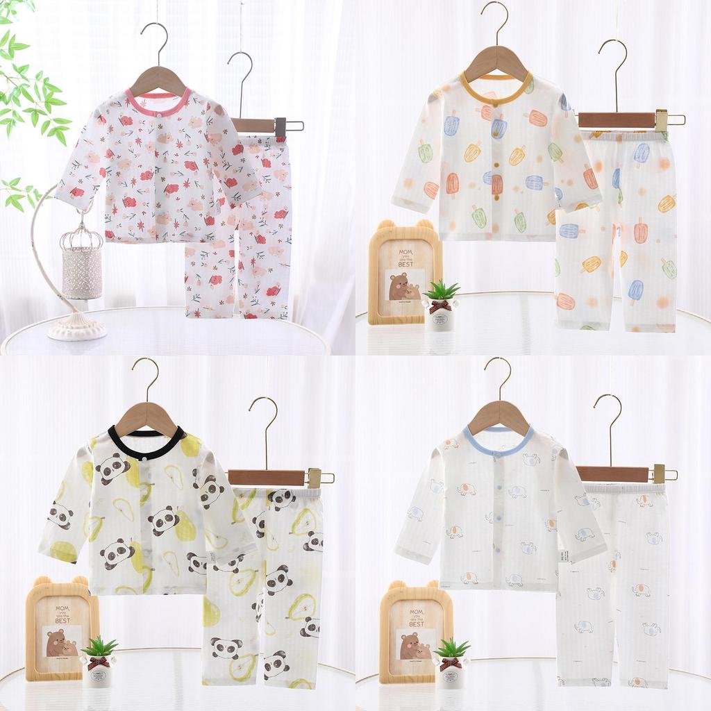 Baby Cotton Summer Pajamas Set With Anti Bacterial Fabric For Newborns And Infants