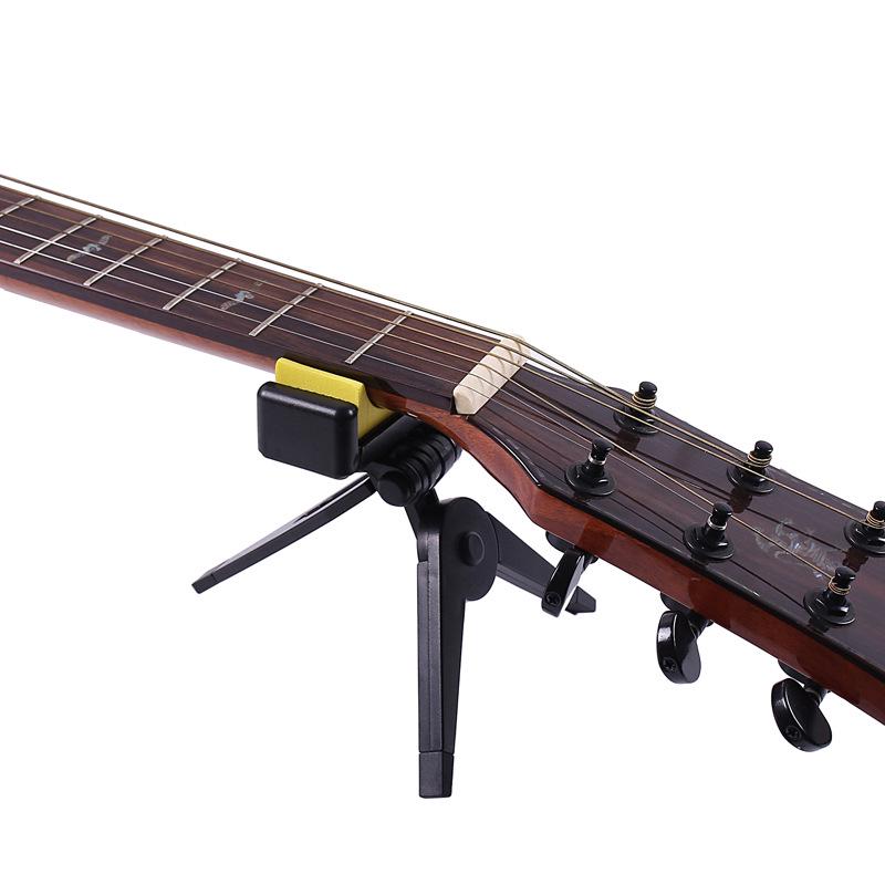 Black Guitar Neck Rest and Nut Holder for Acoustic, Electric, and Bass Guitars