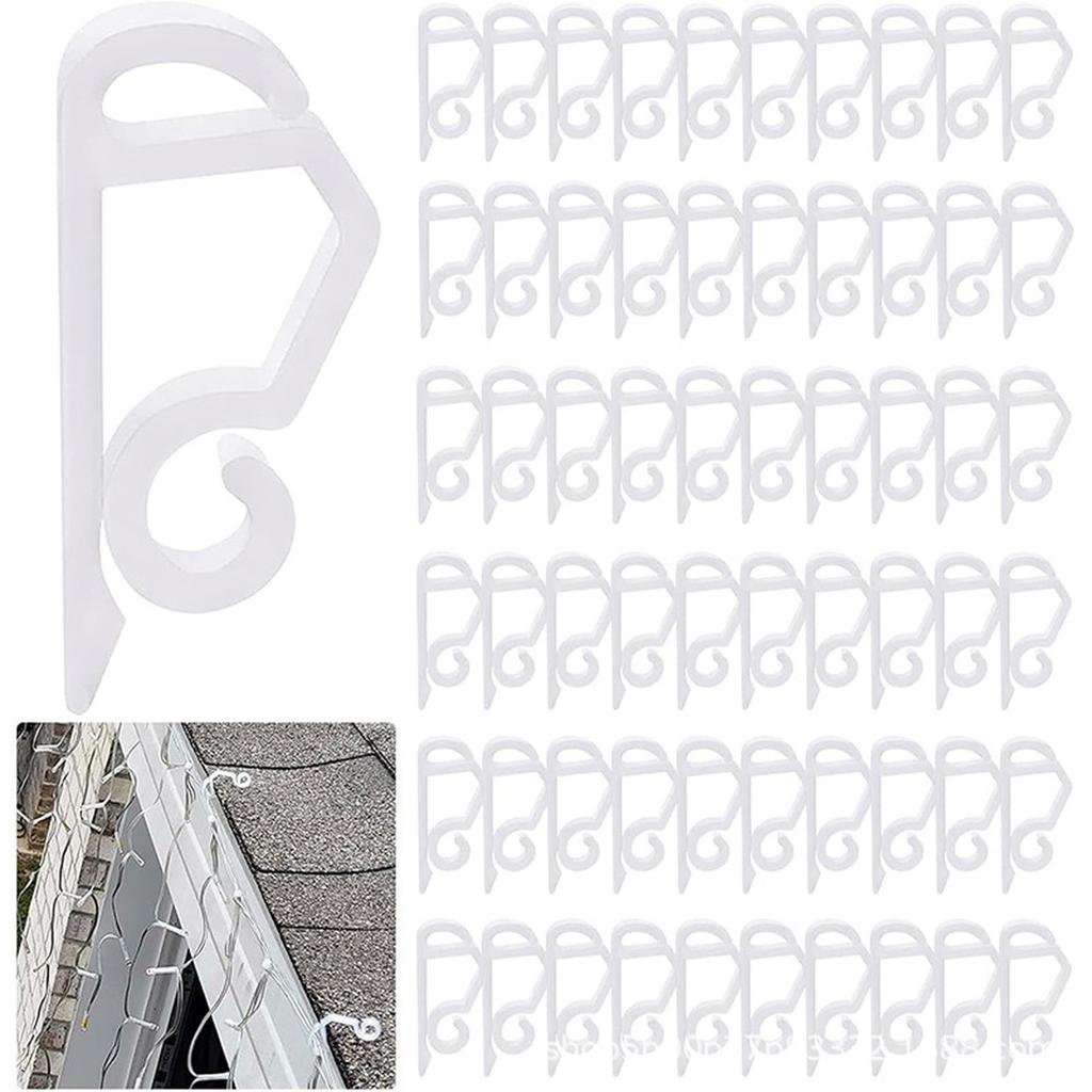 ABHU Christmas Light Clip Outdoor Gutter Hook Outdoor Light Clip Holiday Light Clip For Decoration