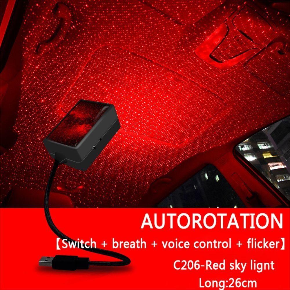 Buy Starry Sky Projection Auto Interior Lamp Car Roof Star Light Car Atmosphere Light Ambient