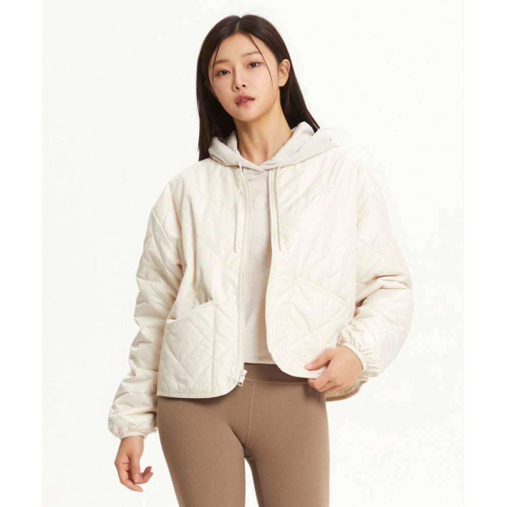 

New Balance Nbnae4s102 Women Quilted Woven Jacket Beige (35)BEIGE/M(090)