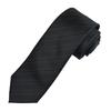 [Michiko London] Necktie, Brand Name, Black, Suitable for Funerals, Wakes, Memorial Services, and Buddhist Services, Striped, Slim, 7cm Wide Blade