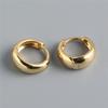 Korean Fashion Shiny Cz Hoop Earrings For Women Metal Luxury Gold  Color Simple Versatile Girls Earrings  Jewelry