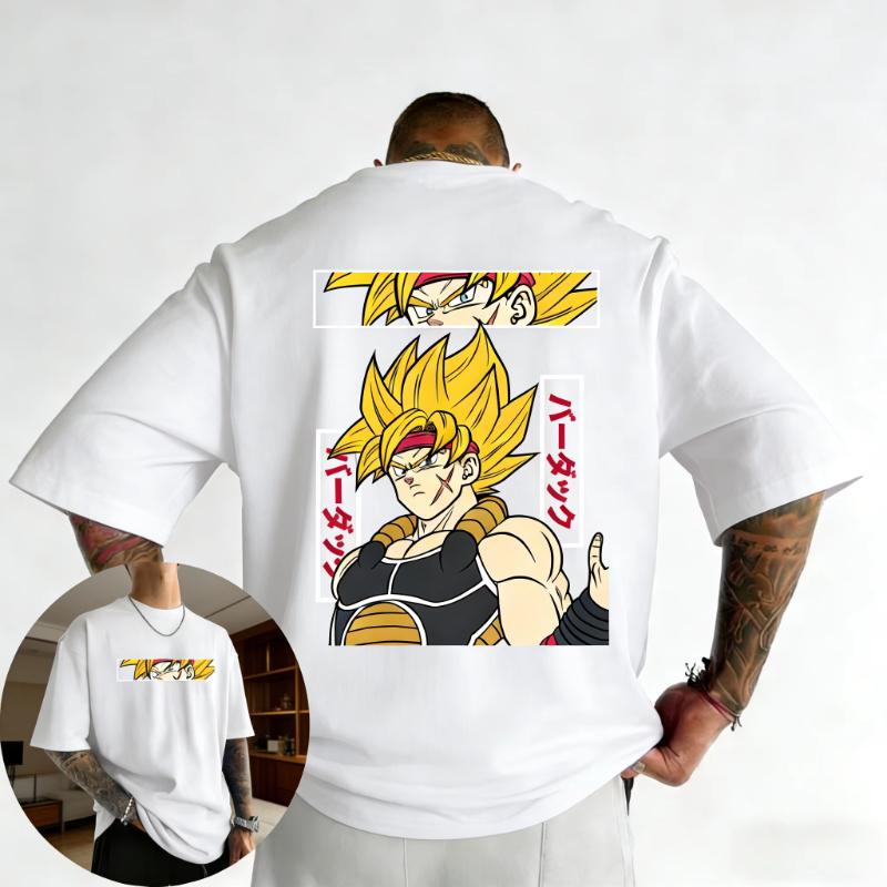 

2026 Dragon Ball Anime Burdock Printed Pure Cotton Unisex Tshirt Summer New Street Hiphop Loose Casual Y2K Parentchild Top S