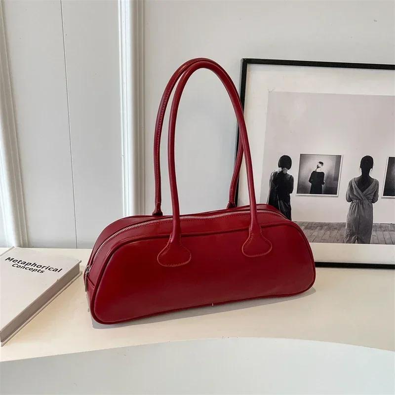PU Shoulder Bags Baguette for Women  Simple and Versatile Luxury Handbag Sense  Popular Fashion  High Quality