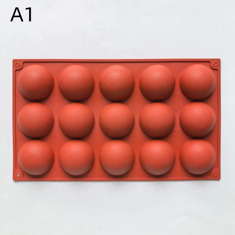 Silicone Half Sphere Baking Mold Reusable 6/15/24 Holes Non-Stick for Ice Cream Chocolate Holiday Baking DIY Gift Making