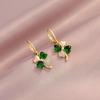 Korean Style Green Floral Summer Earrings - Elegant, Versatile, Sweet Studs for a Fresh, Fashionable Look