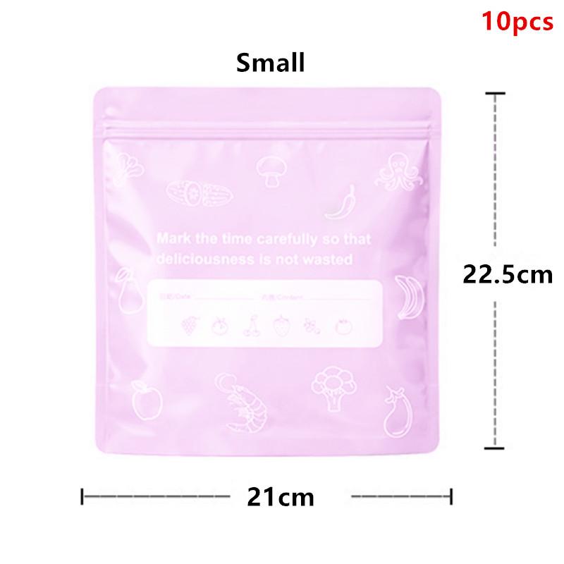 

10 Pcs Aluminum Foil Storage Bags Freezer Sealed Organizers Food Packaging Reusable Pantry Odor-Proof Bag Kitchen Essential Small фиолетовый