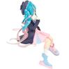 Фигурка Hatsune Miku сидячая из ПВХ пластика 15 см, статуэтка Хацуне Мику декоративная для интерьера.