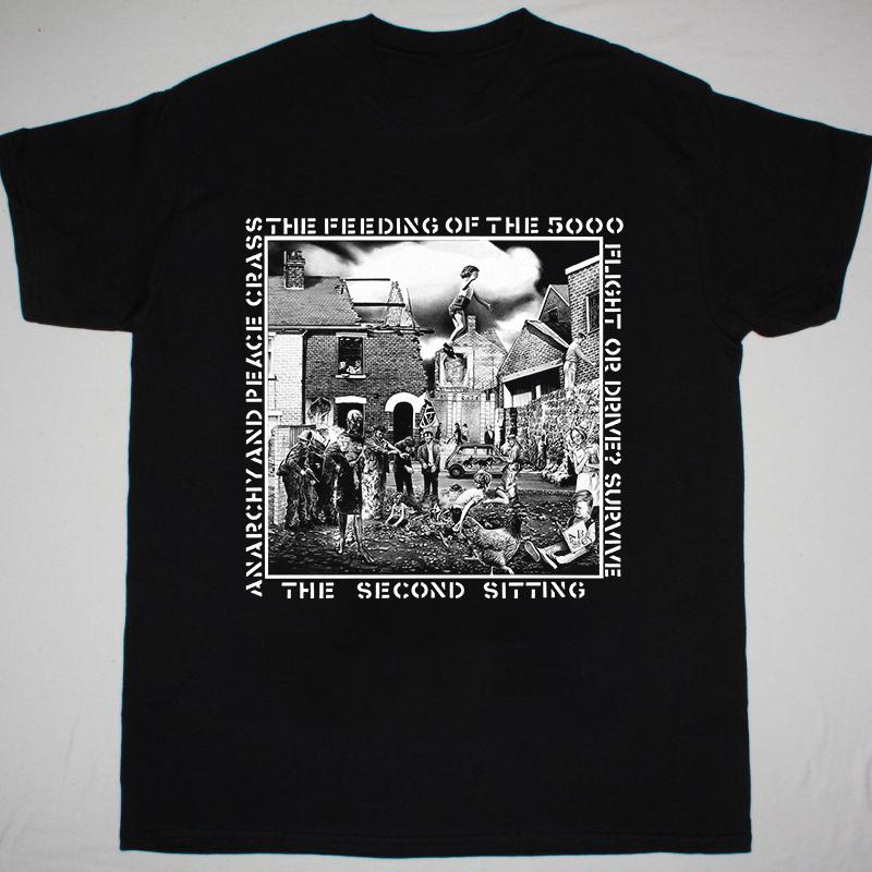 Crass The Feeding of the 5000 The Second Sitting T shirt Tops Tee Full Size S-4XL