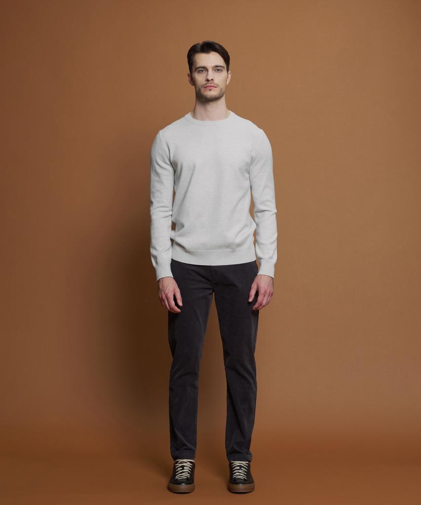 PANICALE Charcoal Regular Fit Three-Bone Corduroy Pants