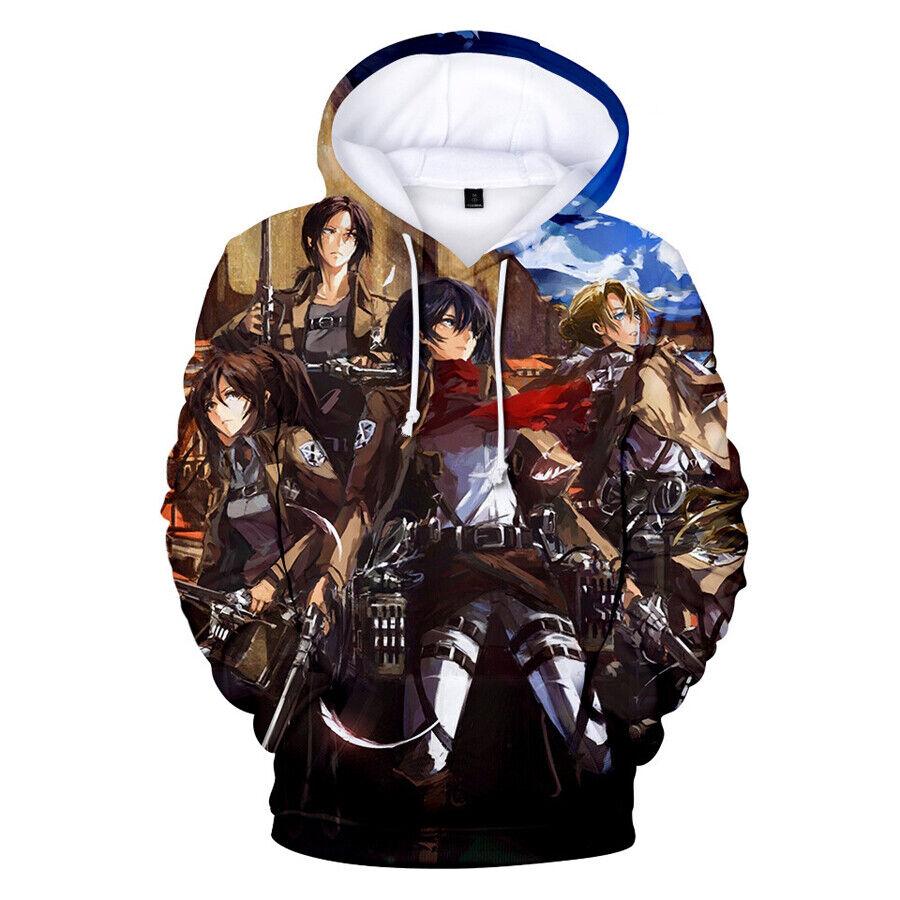 

On Anime Attack Titan Shingeki No Kyojin Hoodie Sweatshirt Jacket Coat Cosplay #11,S
