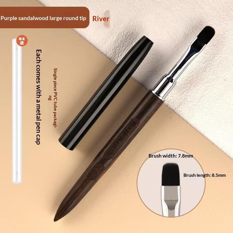 Wood Gel Painting Brush Nail Construct Acrylic Brush For Manicure DIY Builder Tool Brush Pen Professional Gel False Tip Pen