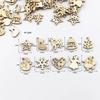 50pcs Unfinished Wooden Mini Christmas Craft Ornaments Cutouts for DIY Projects, Holiday Decor, and Home Embellishments