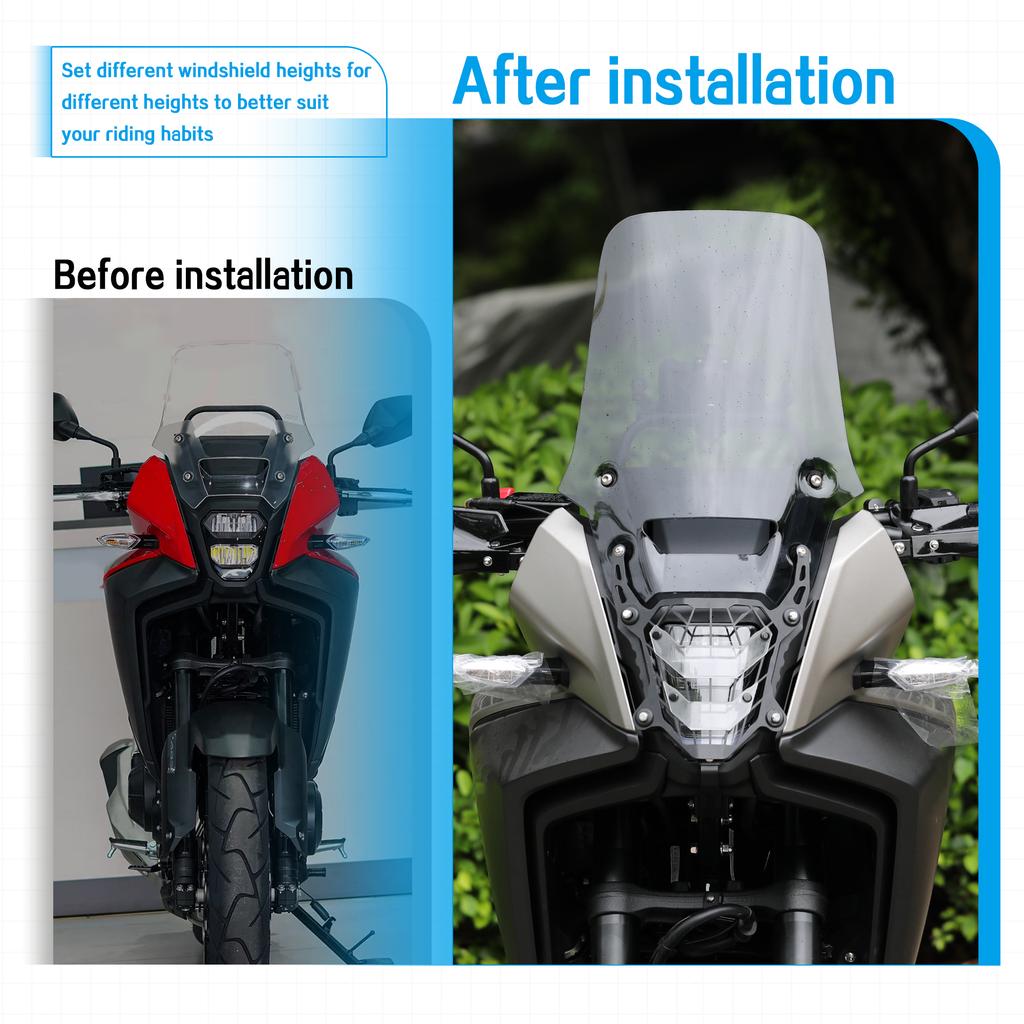 For Honda NX500 NX400 Nx 500 2023 2024 Nx 500 Motorcycle NX500 Heighten Widen Windscreen Windshield Wind Shield Deflector