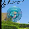 2D Peacock Metal Wind Spinner Colorful Feather Design Outdoor Garden Decor for Patio Yard Kinetic Wind Powered Ornament Unique Gift Idea