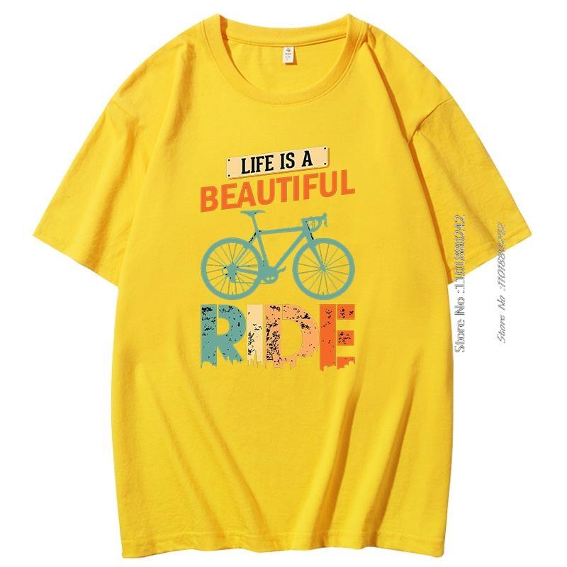 Life Is A Beautiful Ride Retro Graphic T Shirts Cotton New Shirts And Tshirts Big Size Short Sleeve T Shirt Mens Print T Shirt