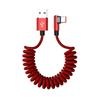 90 Degree Spring Type C Fast Charging Cable 120W 6A Extension Spring Data Cord For Phones Tablets