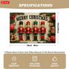 4/6pcs Christmas Theme Placemats, Nutcracker Soldier with "MERRY CHRISTMAS" Pattern, Featuring Pine Branches, Red Berries, Christmas Balls, and Gift B