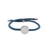 Adjustable Handmade Braided Bracelet With Engravable Round Charm Titanium Steel Unisex Couple Jewelry