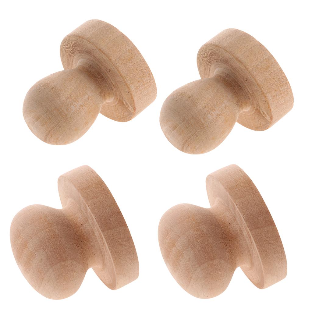 4 Pieces Handmade Polish Stamp Handle Wood Diy
