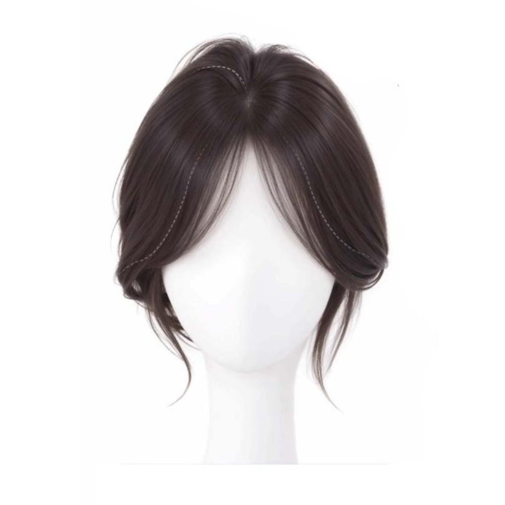 Hair Extension Korean Invisible Bangs Wig Fringe Hair Pieces Cover White Hair & Hairline