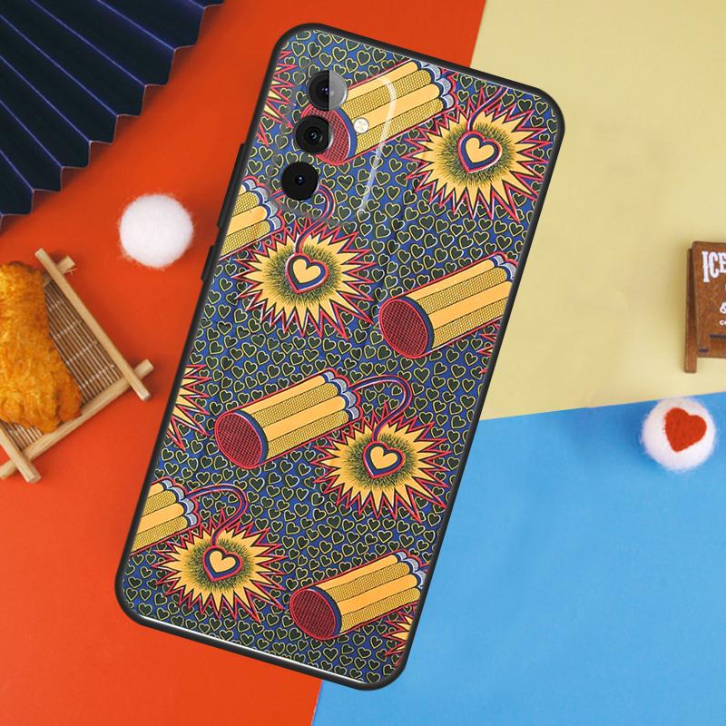 African Wax Print Design Case For Samsung Galaxy A16 A26 A36 A56 A17 A55 A35 A15 A52 A32 A12 A53 A33 A13 A14 A34 A54