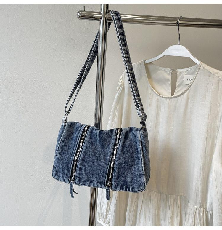 Retro Denim Large Autumn Large Capacity Shoulder Bag Messenger Bag Foreign Casual Bag