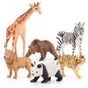 Realistic Static Zoo Animal Figurines Made Of Durable Pvc Lion Bear Panda Tiger Giraffe Mini Models