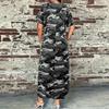Women's Fashion Camouflage  Short Sleeved Casual Dress